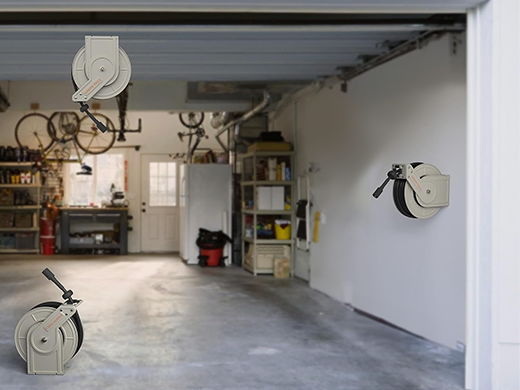 Retractable Pressure Hose Reel Makes Storing and Using your Hose Simple