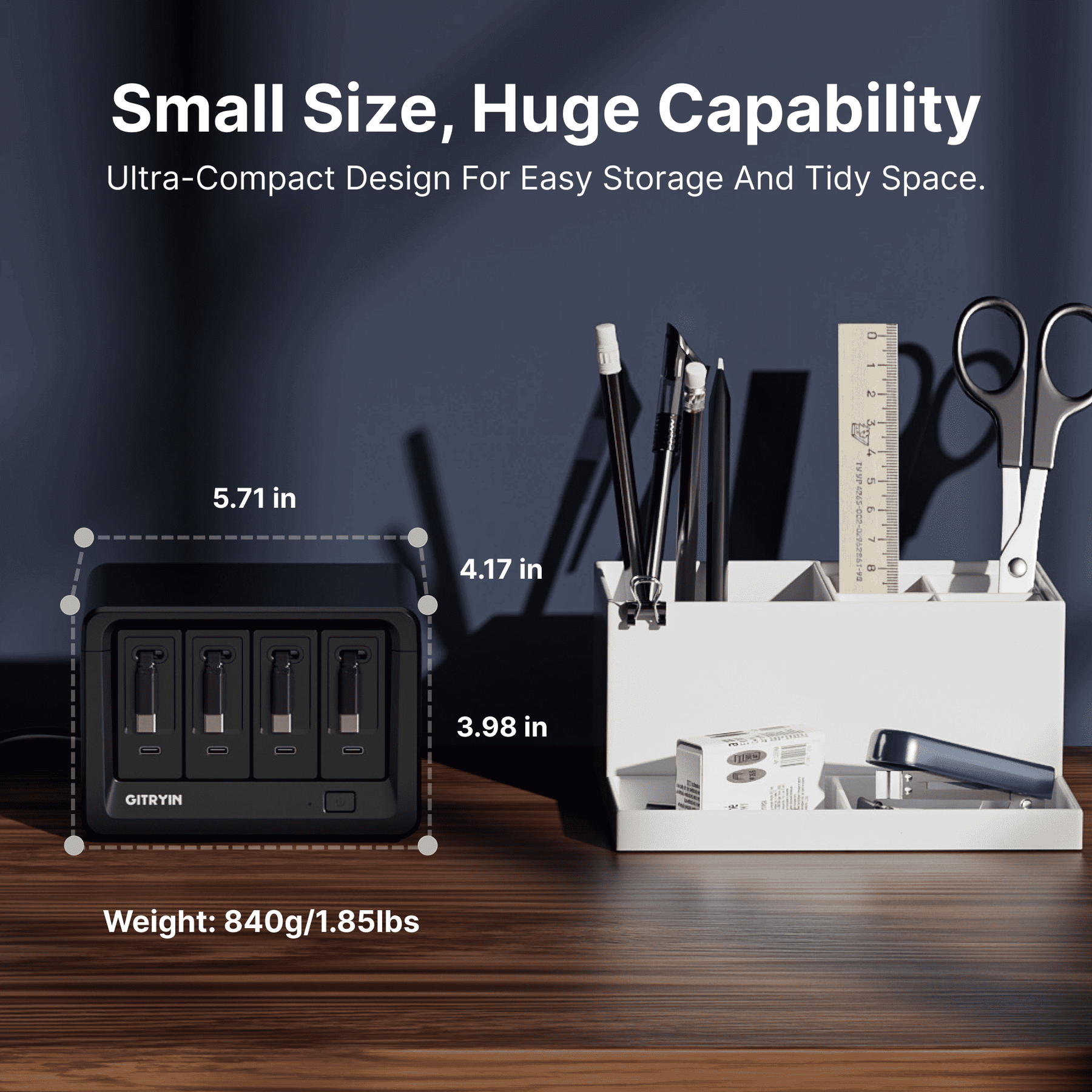 Gitryin Desktop Charging Station 12-in-1 Black