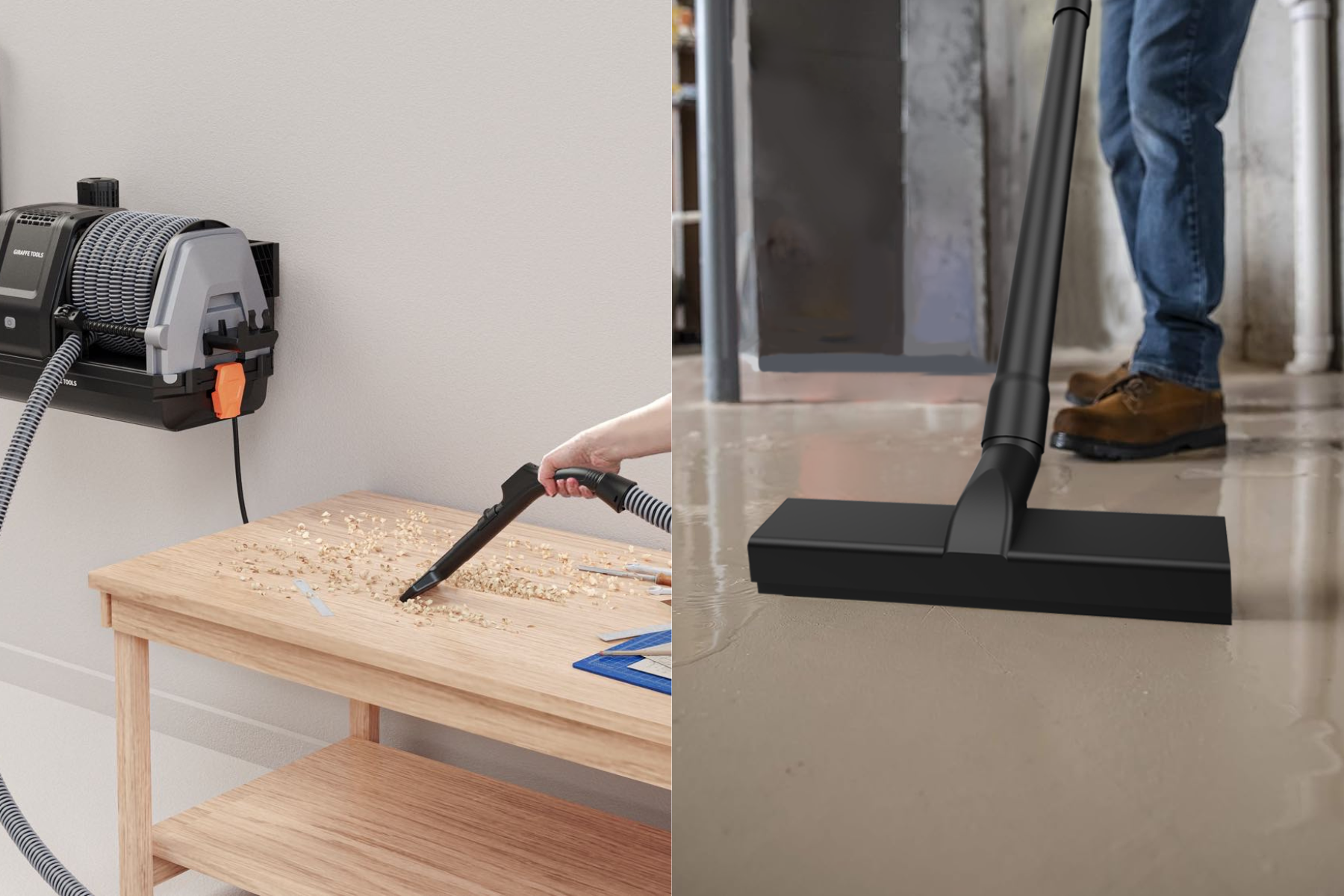 Giraffe Tools Retractable Garage Vacuum