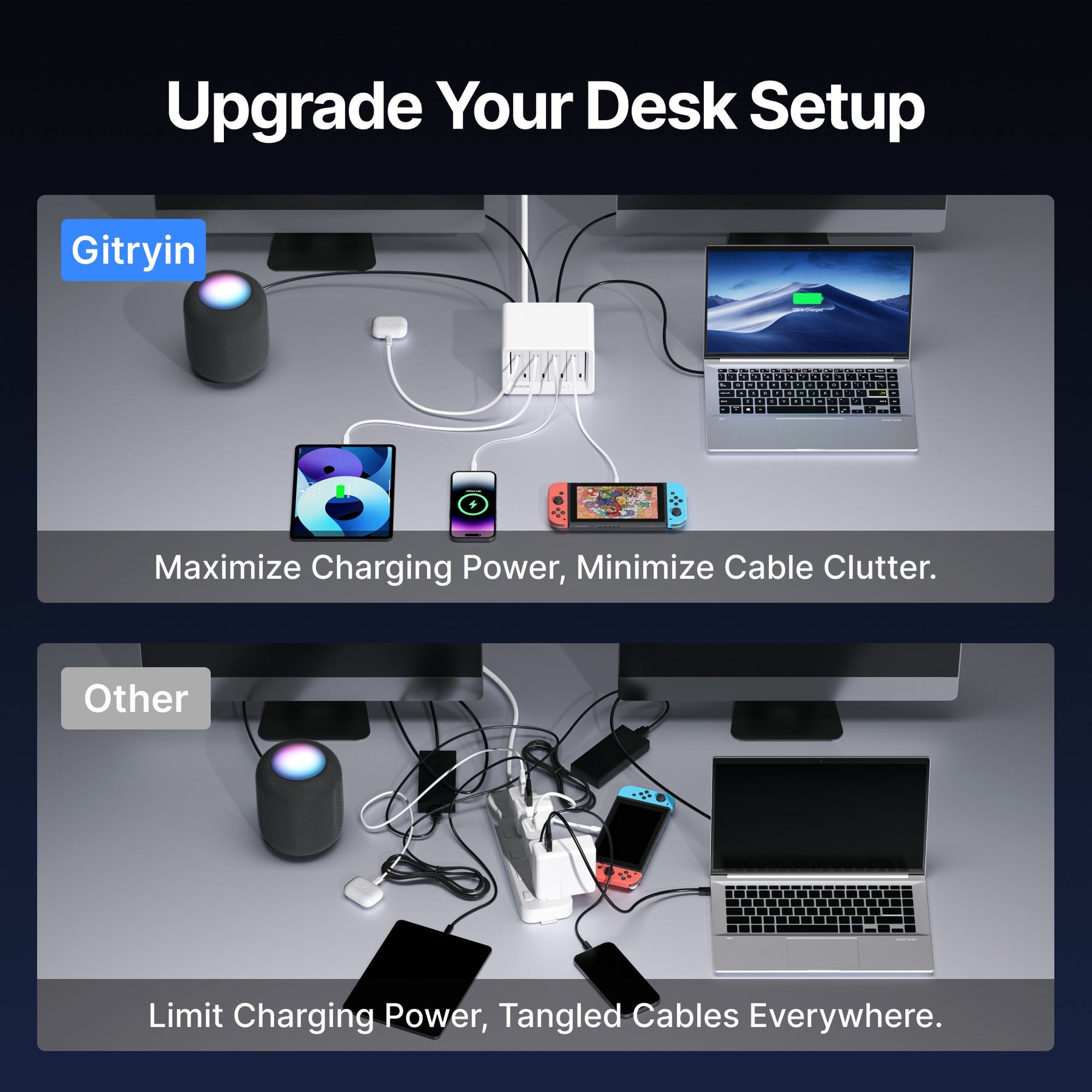 Gitryin Desktop Charging Station 12-in-1 (65W Combo)