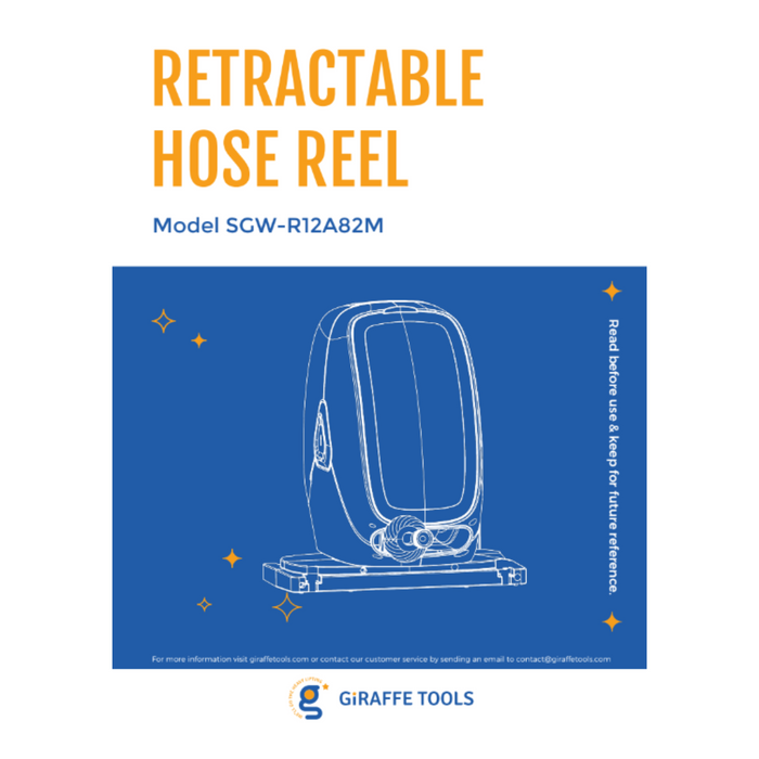 Giraffe Tools Ground-Mounted Retractable Hose Reel