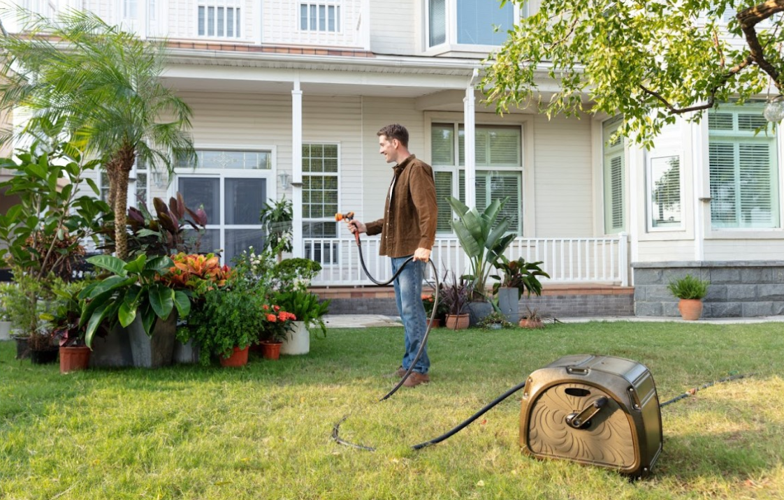 Giraffe Tools Garden Hose Reel Box