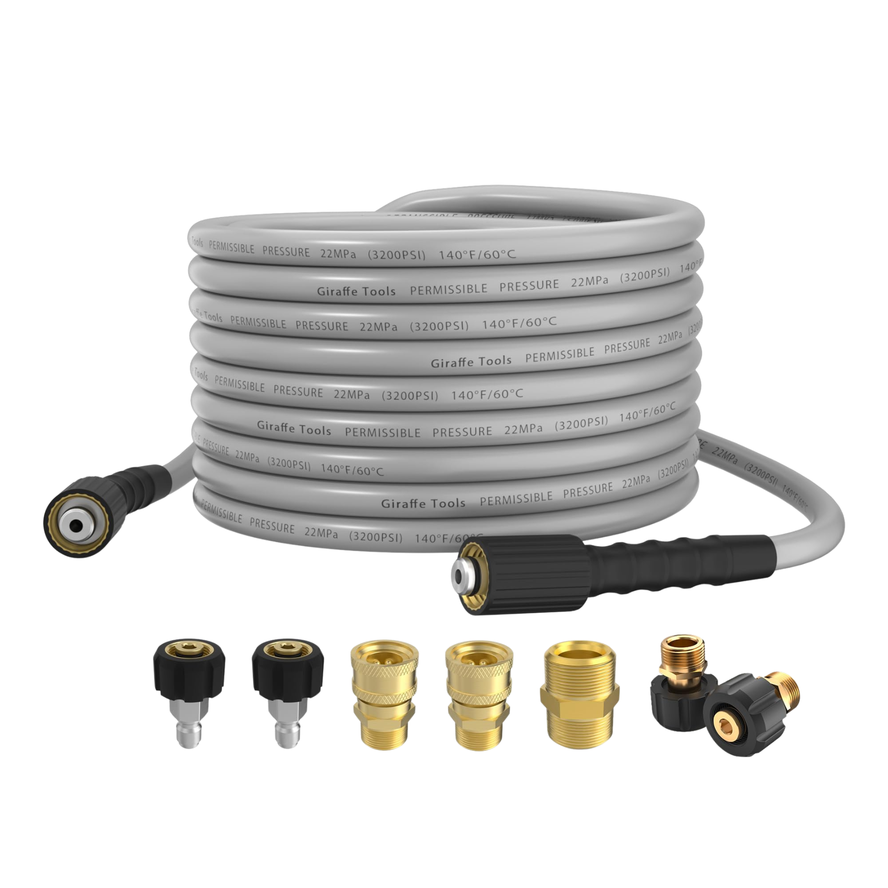 Super Flexible Power Washer Hose 25ft-100ft