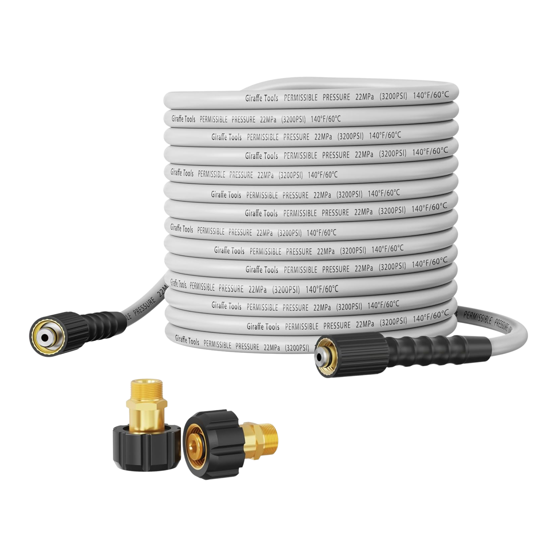 Super Flexible Power Washer Hose 25ft-100ft
