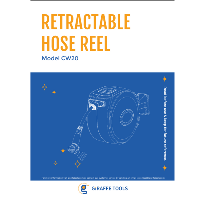 Giraffe Tools Retractable Garden Hose Reels