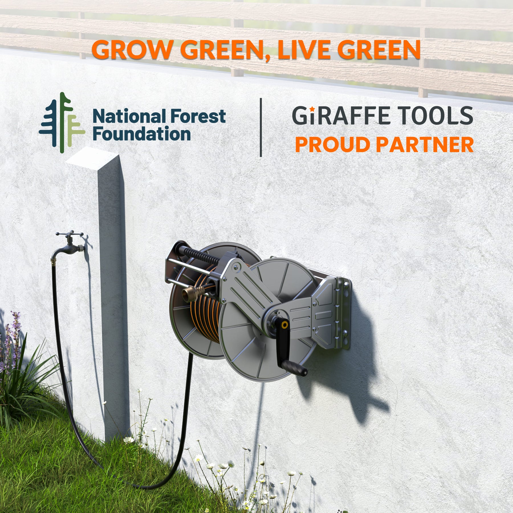 Giraffe Tools Wall Mounted Hose Reel