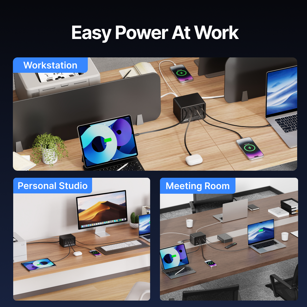 Gitryin Desktop Charging Station 12-in-1 Black