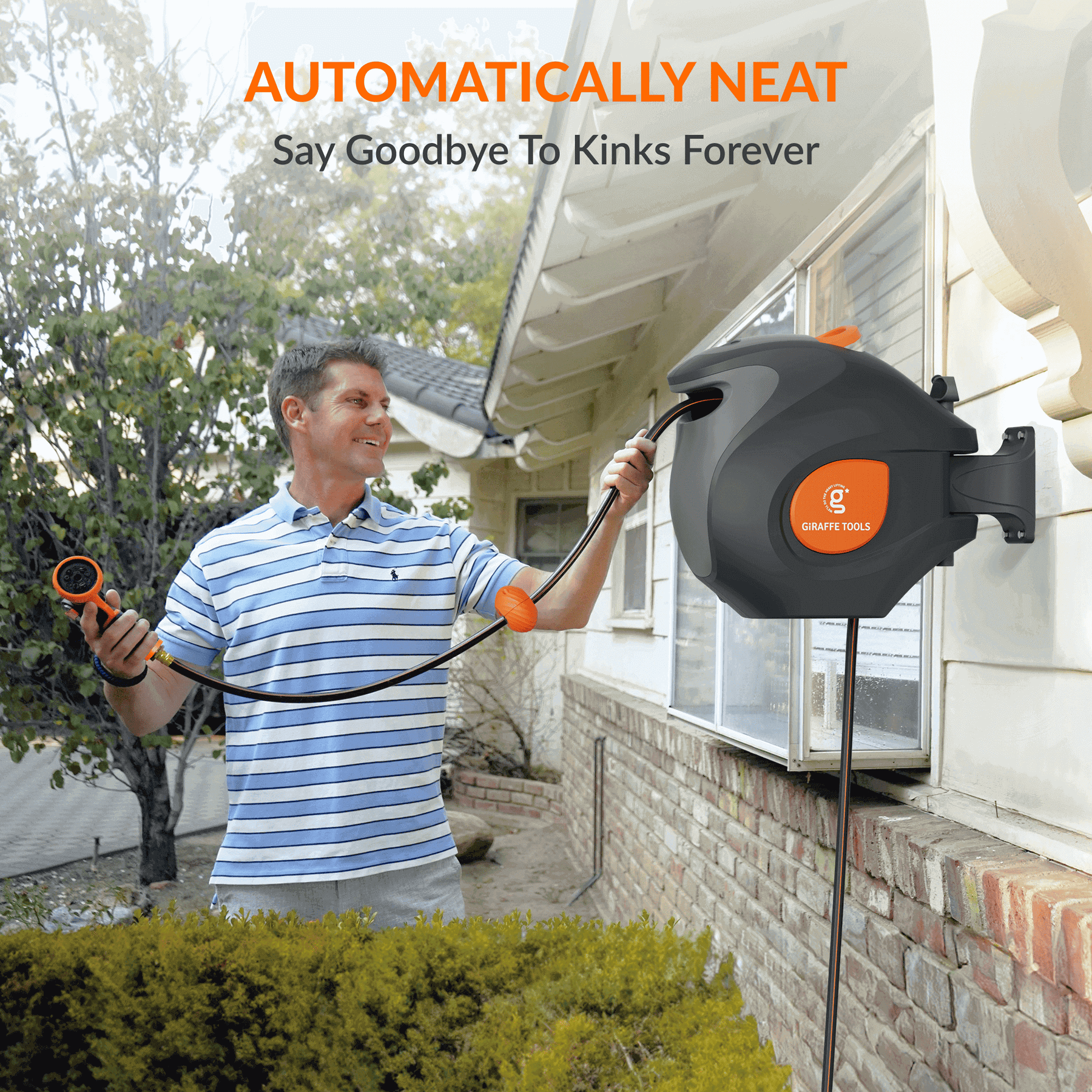 Retractable Garden Hose Reel-1/2in-100ft