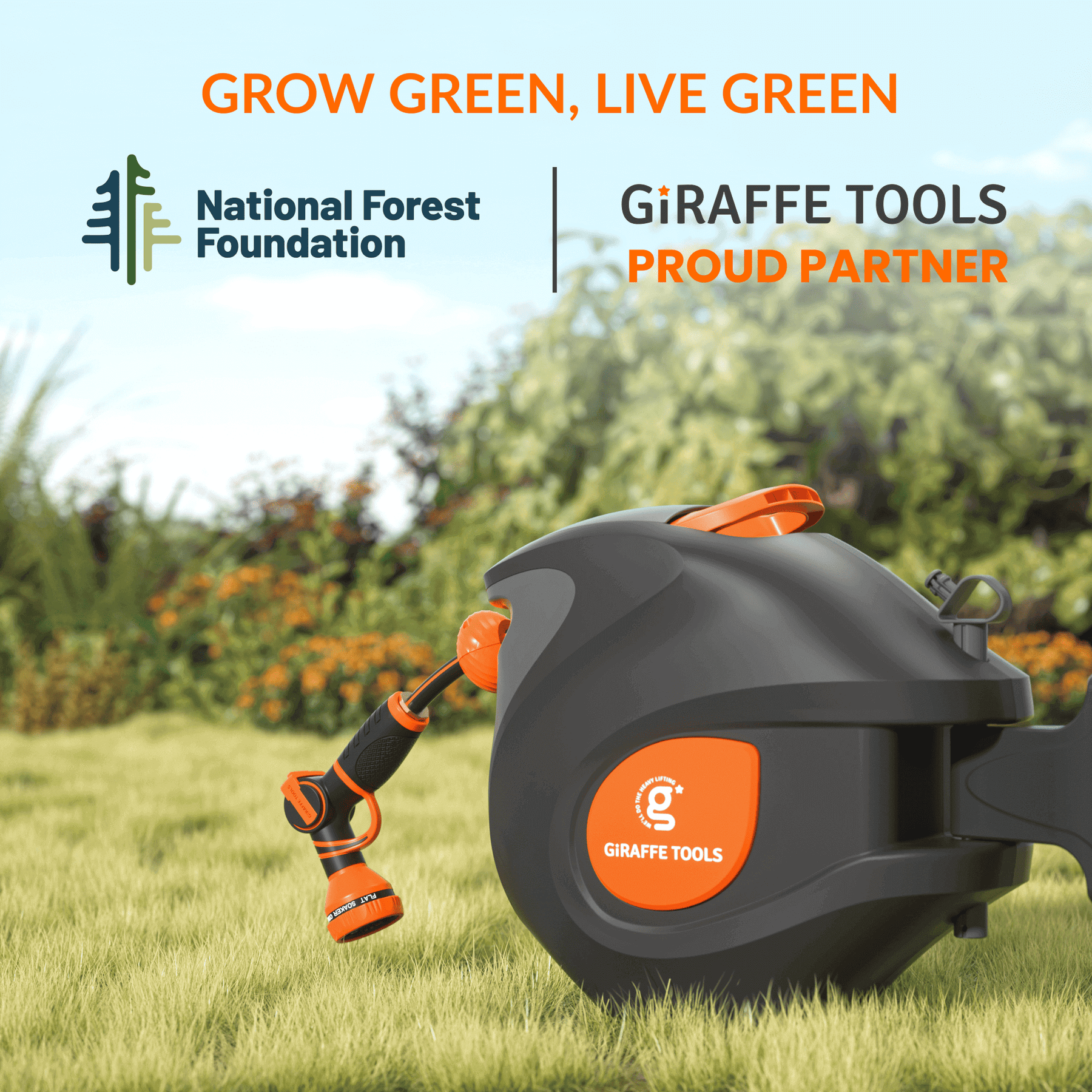 Retractable Garden Hose Reel-1/2in-100ft