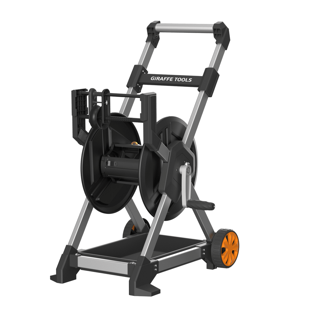 Garden Hose Reel Cart with Tool Tray-5/8 in-125ft