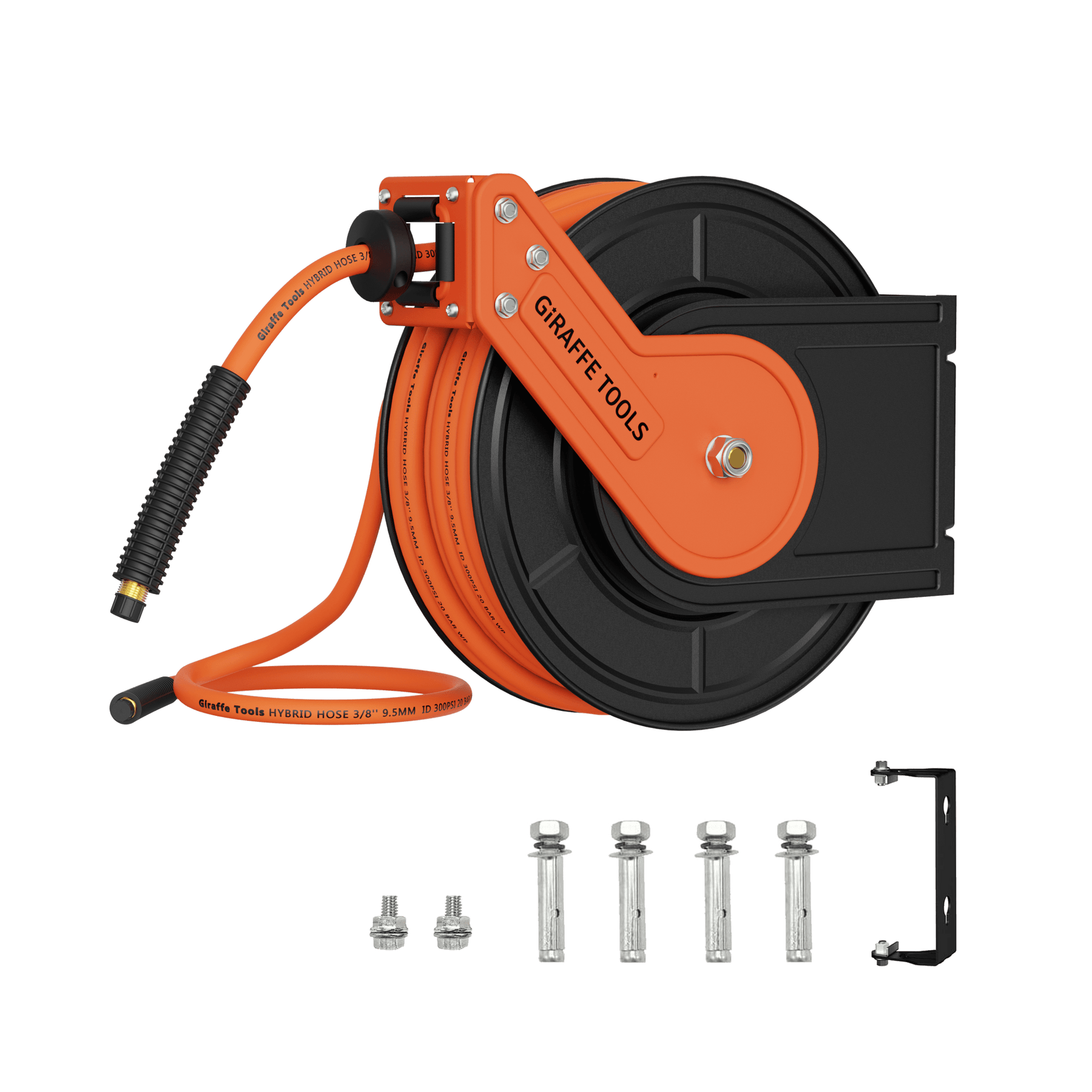Retractable Air Hose Reel-Alloy Steel Reel-3/8in 25ft-50ft
