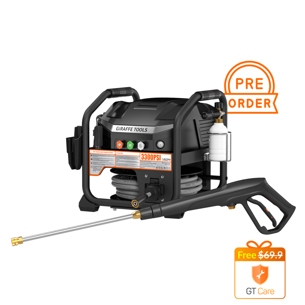 Giraffe Tools Crossfalls Retractable Pressure Washer Max Features