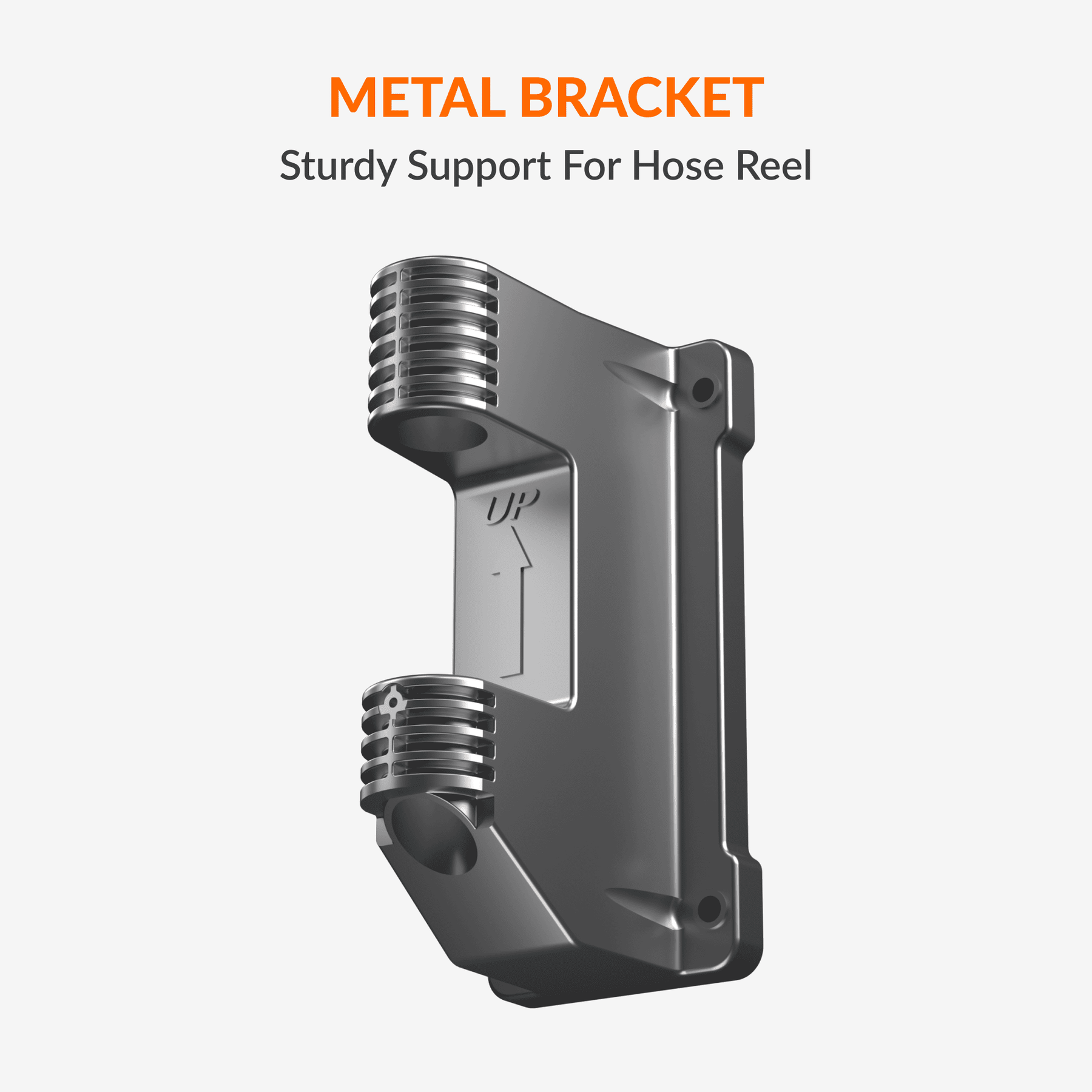 Premium Instant Glide Retractable Garden Hose Reel - Metal Bracket