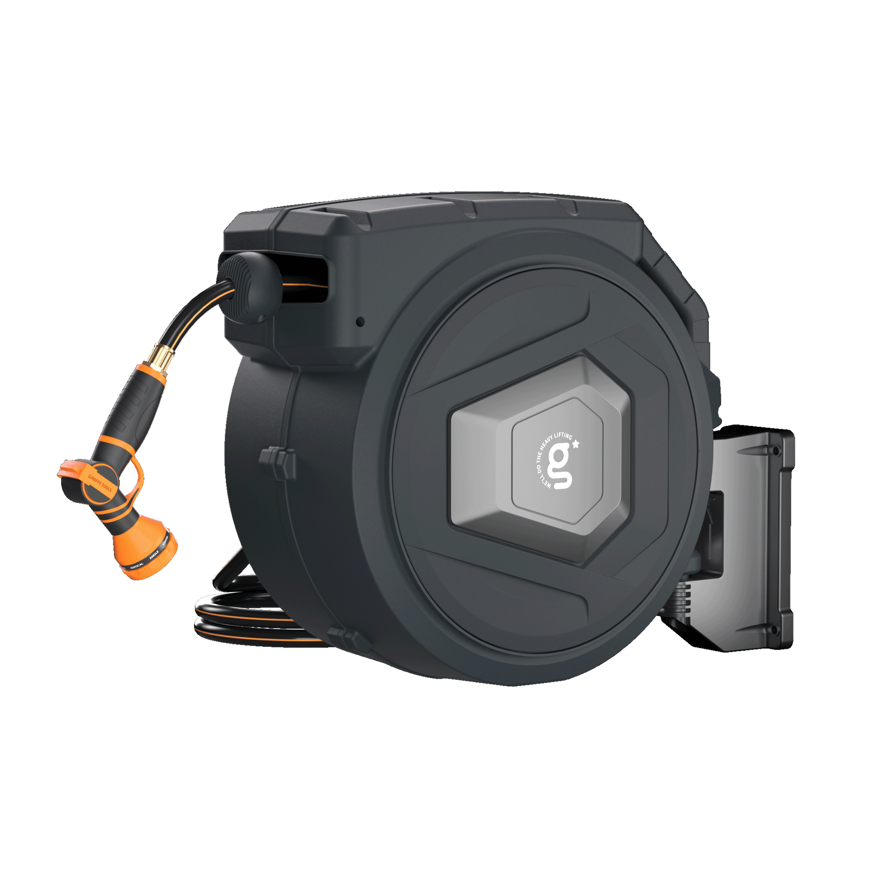Premium Instant Glide Retractable Garden Hose Reel - Metal Bracket