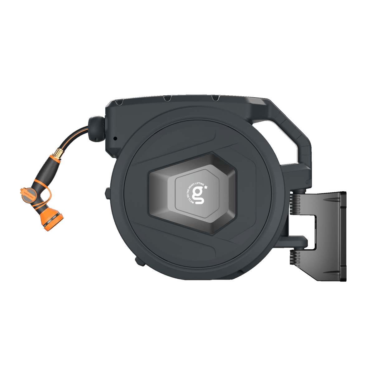 Premium Instant Glide Retractable Garden Hose Reel - Metal Bracket