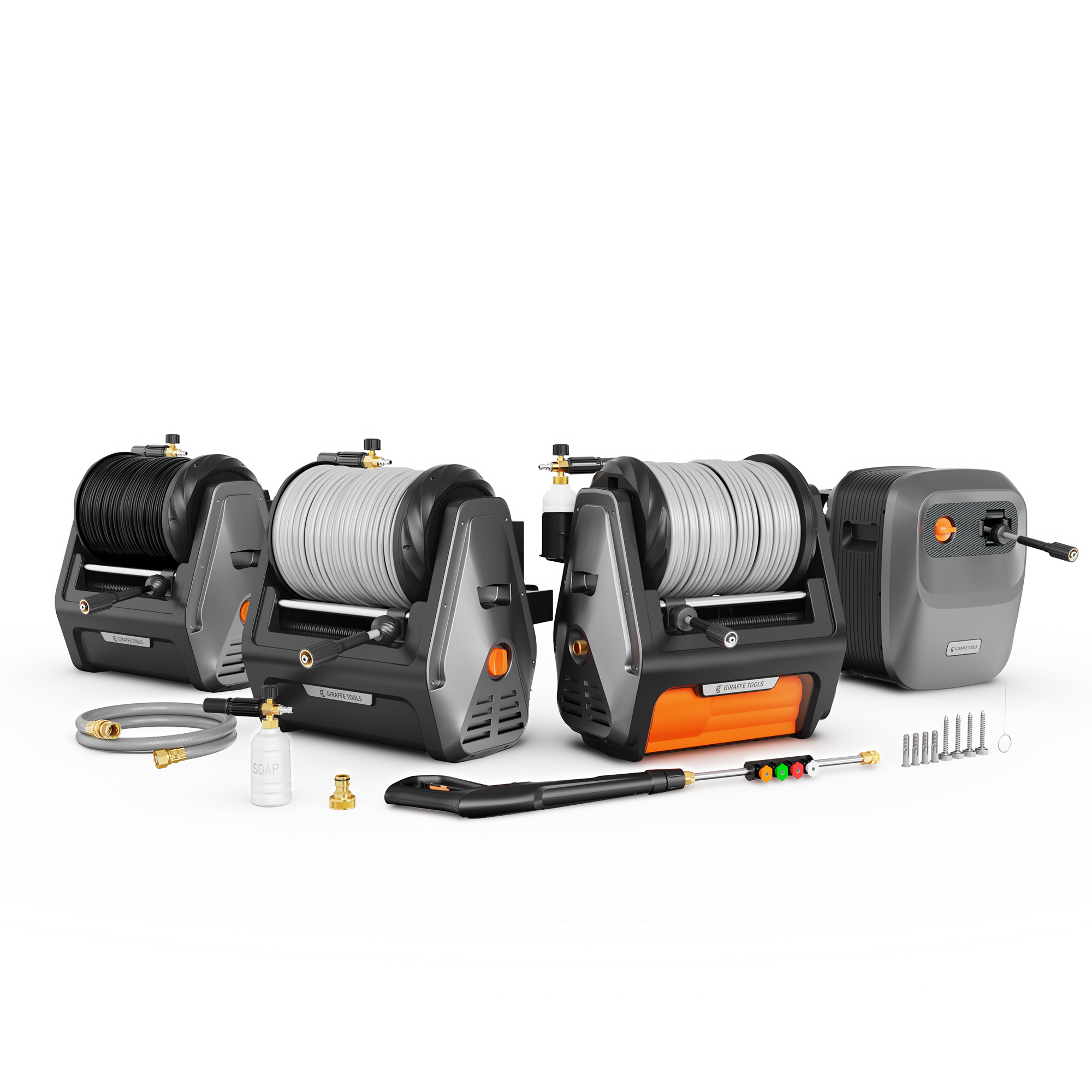 Grandfalls Retractable Pressure Washer - All Models | Giraffe Tools