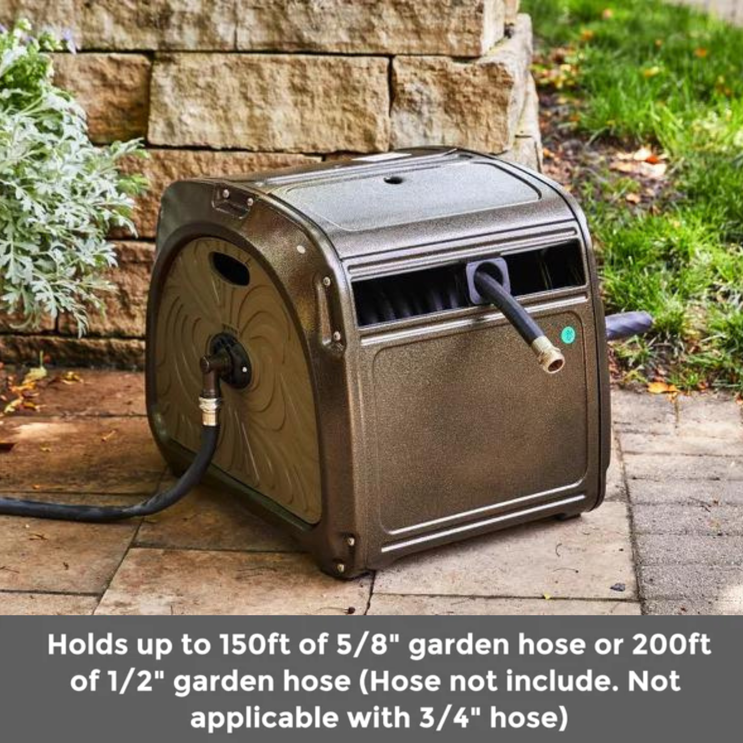 Garden Hose Reel Box Built for Outdoors, Carrying Flexible Hideaway with  Crank Handle for Car Patio Cleaning Yard Farm and Patio (Color : E) :  : Garden