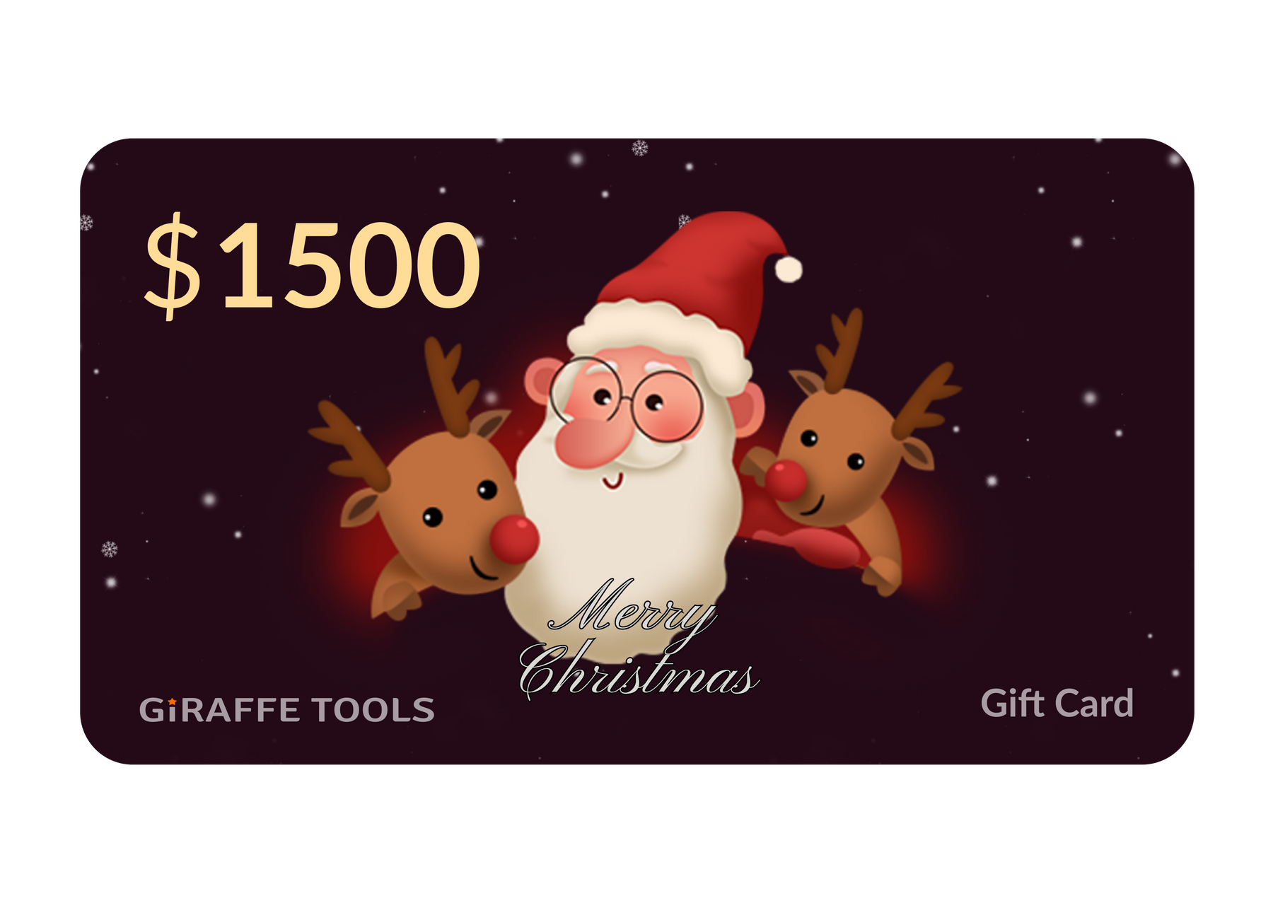 Giraffe Tools Christmas Gift Card