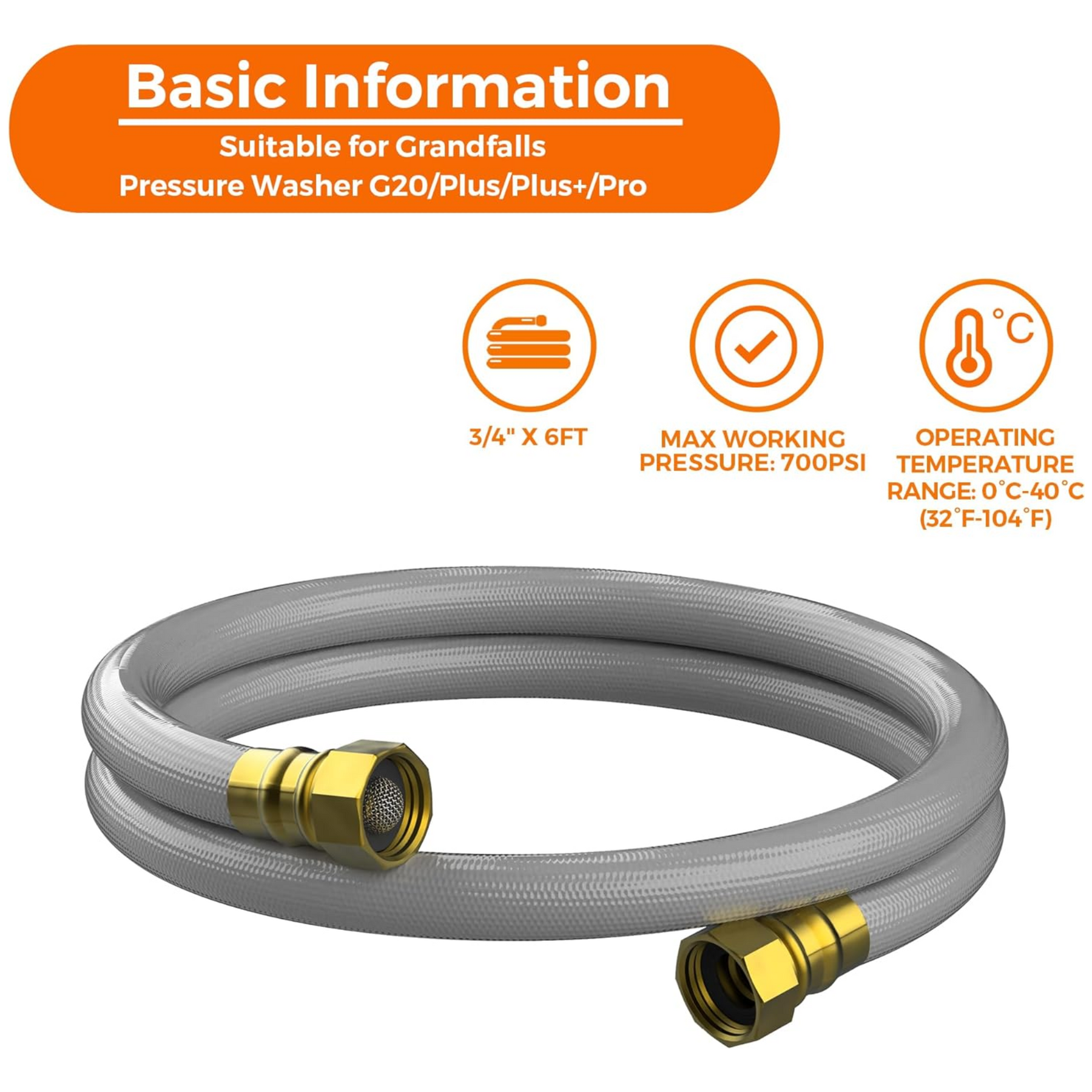Pressure washer leader hose deals