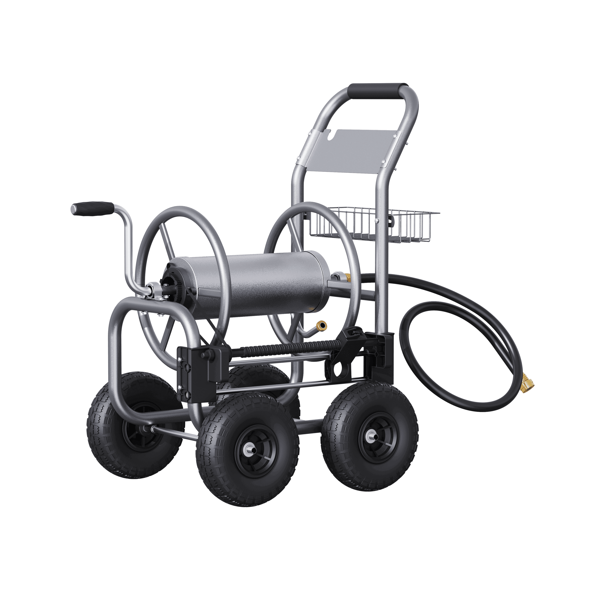 Garden Hose Reel Cart-4 Wheels Giraffe Tools - Main Image