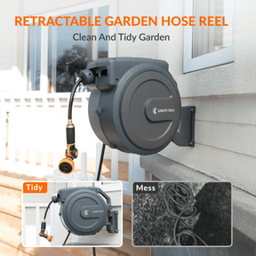 Retractable Garden Hose Reel-1/2in-130ft