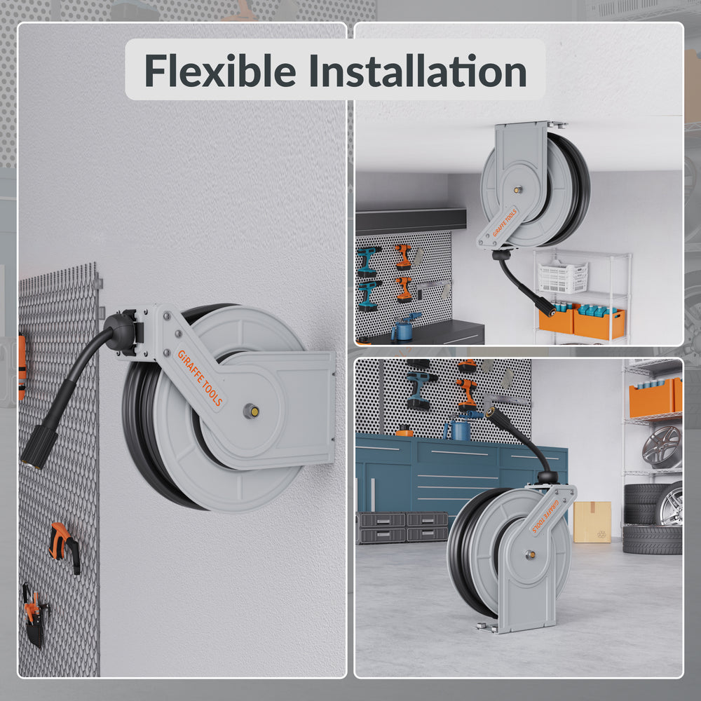 Retractable Pressure Hose Reel | Giraffe Tools