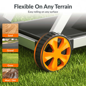 Garden Hose Reel Cart with Tool Tray