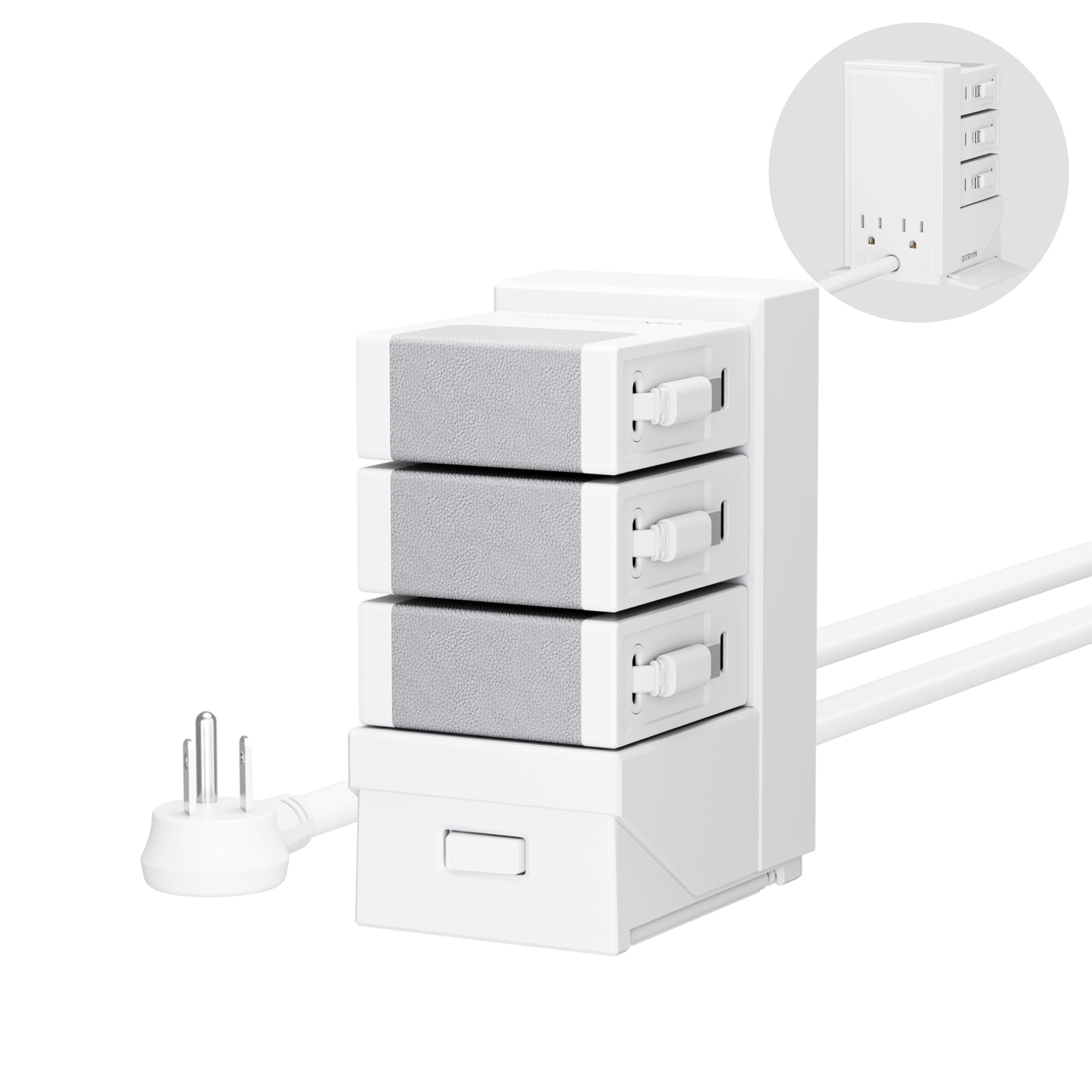 Gitryin ModDock 3 Tower Charging Station White