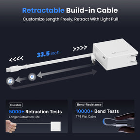Gitryin Retractable 65W Fast Charger for 3C Devices
