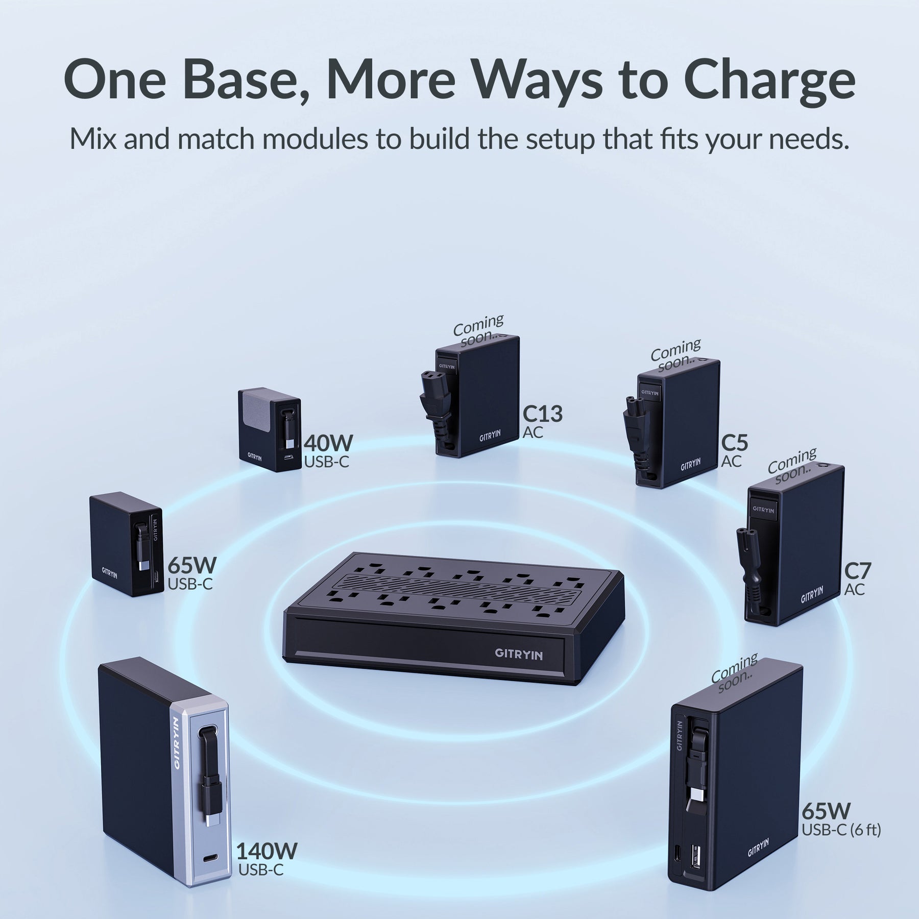 Gitryin Modular Charging Station with Smart Cooling Fan