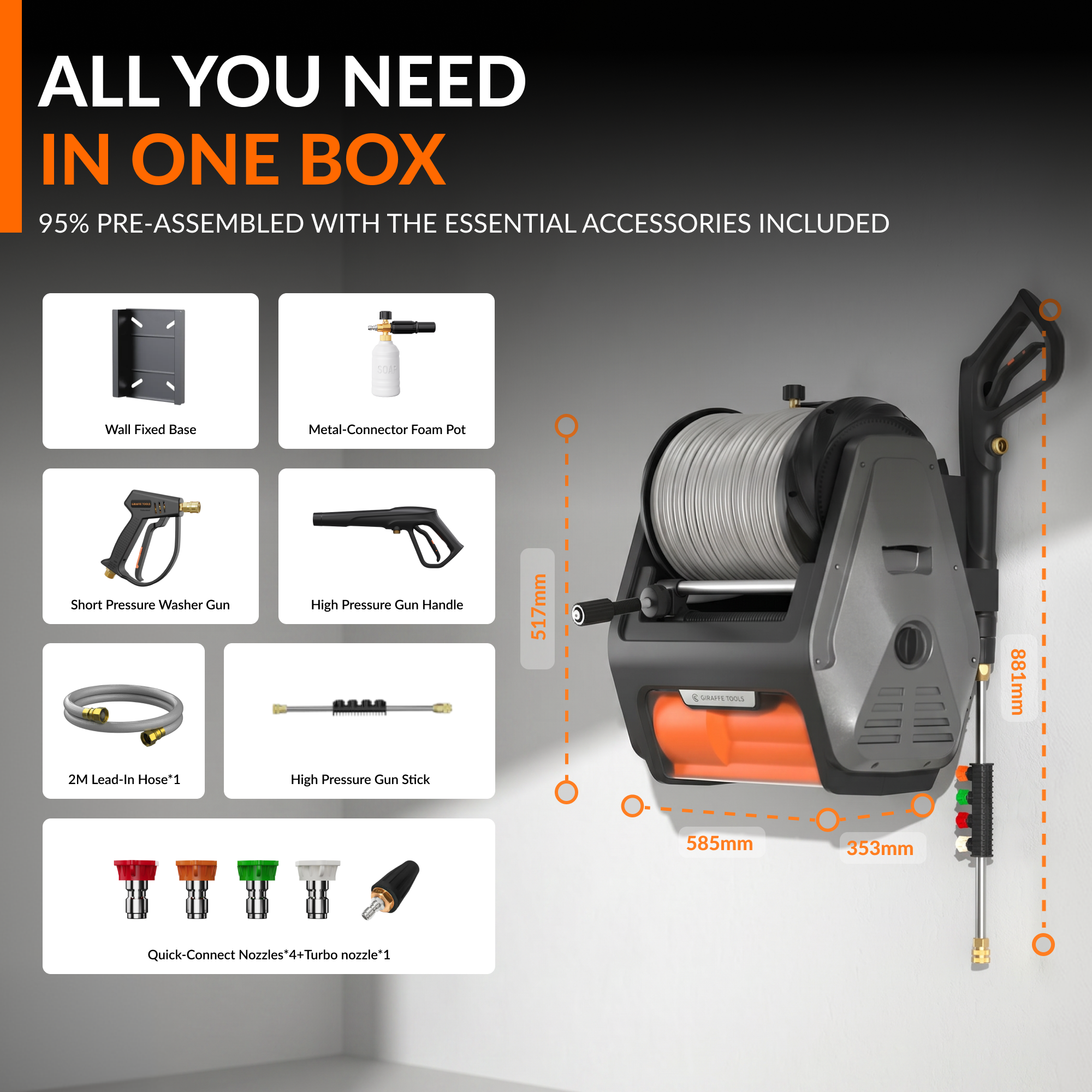 Dream Garage — Power & Control Cleaning Kit Features in what's in the box