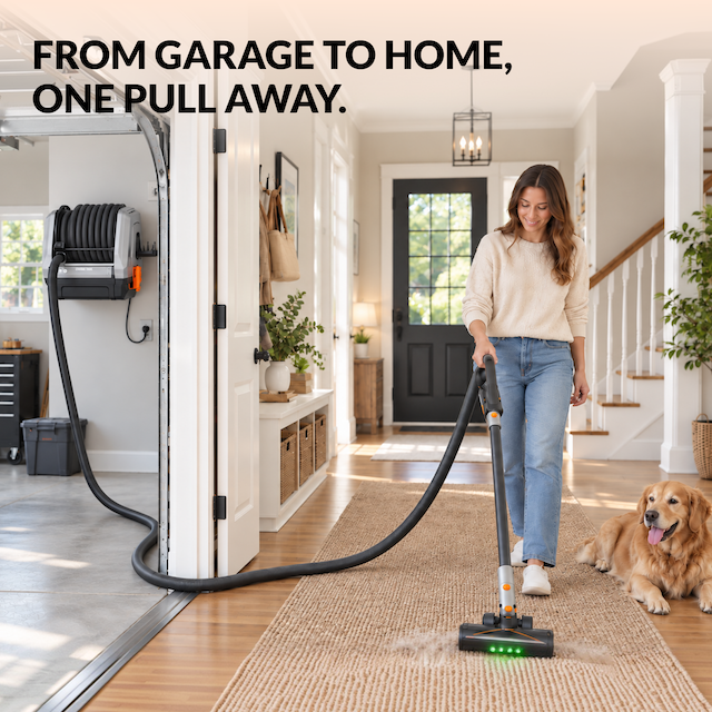 Giraffe Tools GrandFlux Retractable Vacuum Cleaner Features 