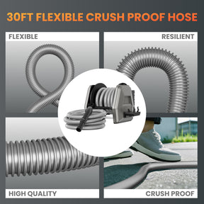 Retractable Vacuum Extension Hose Reel-1/4in-30ft