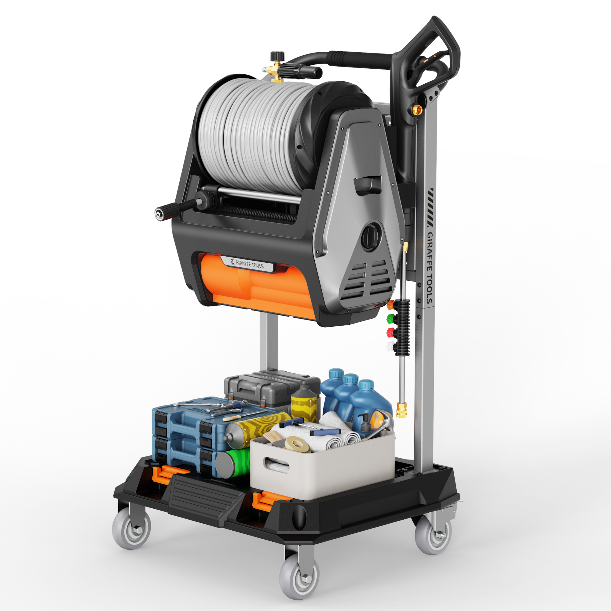Giraffe Tools Mobile Pressure Washing Station Features