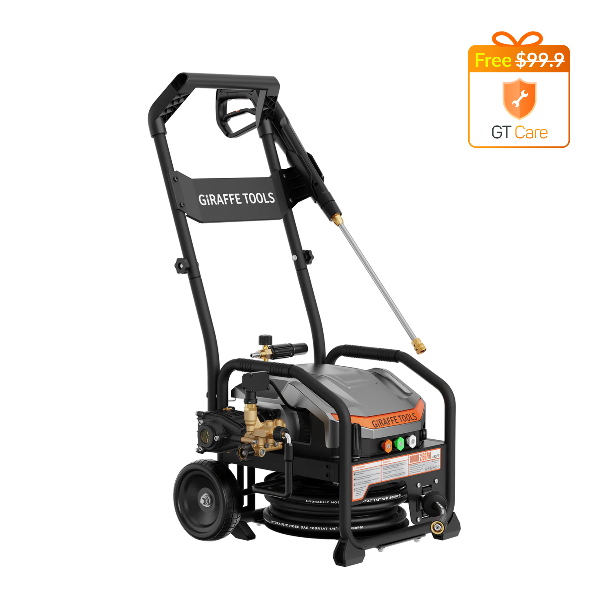 UltraFlow Retractable Pressure Washer 2.6GPM Features