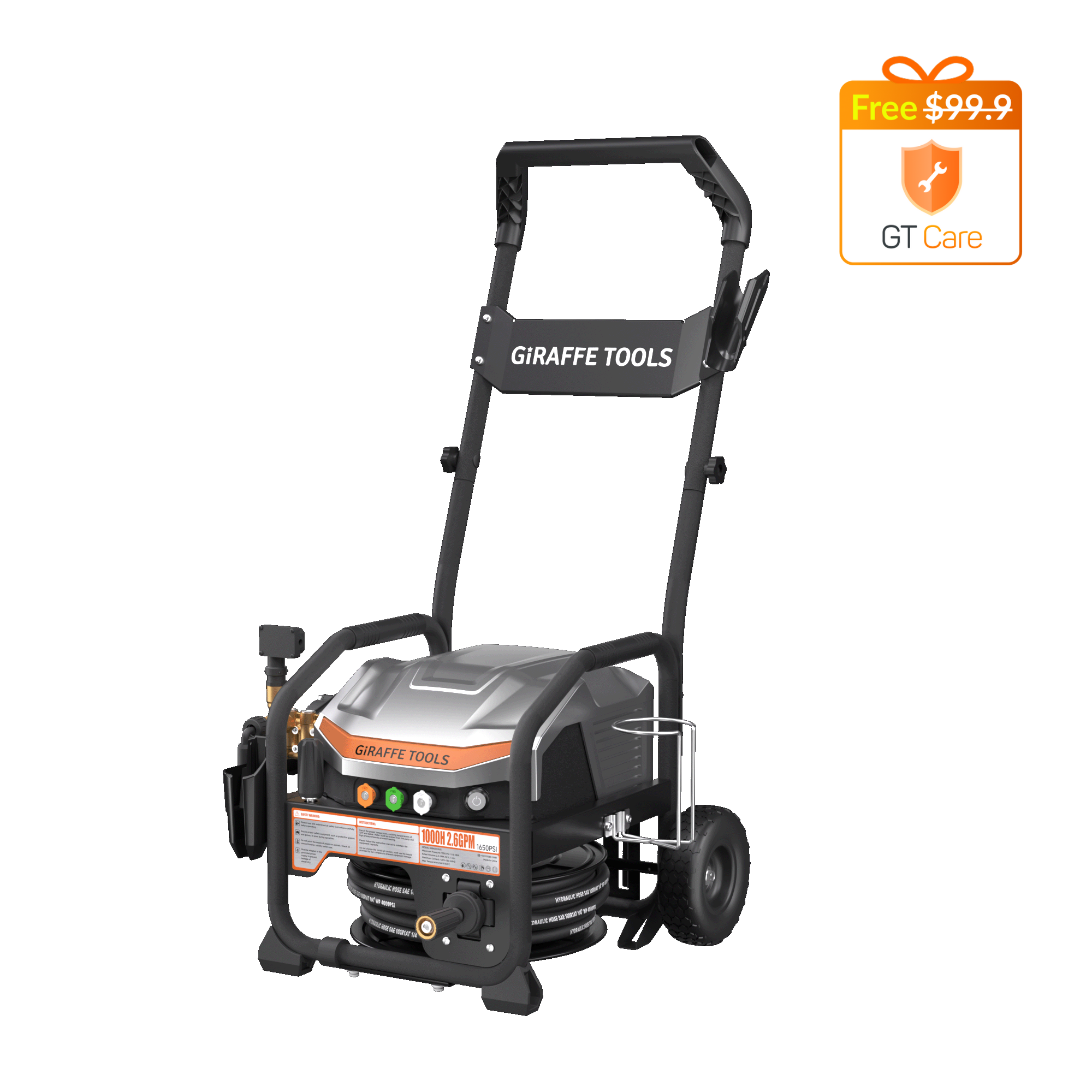 UltraFlow Retractable Pressure Washer 2.6GPM Features