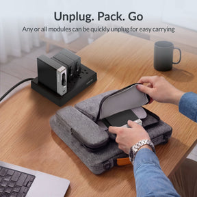 GITRYIN Modular Charging Station with Smart Cooling Fan Black Features