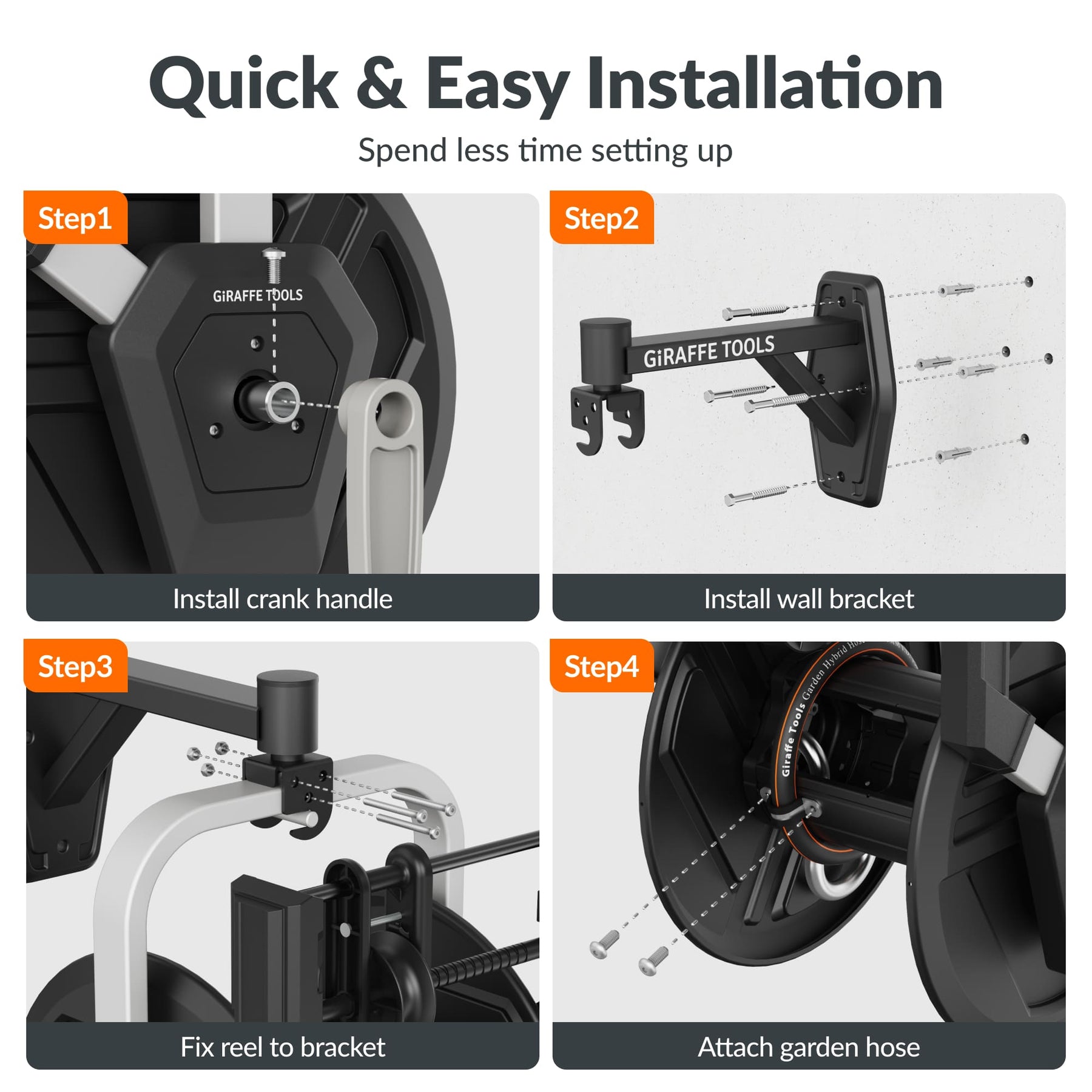 Swivel Wall Mounted Hose Reel