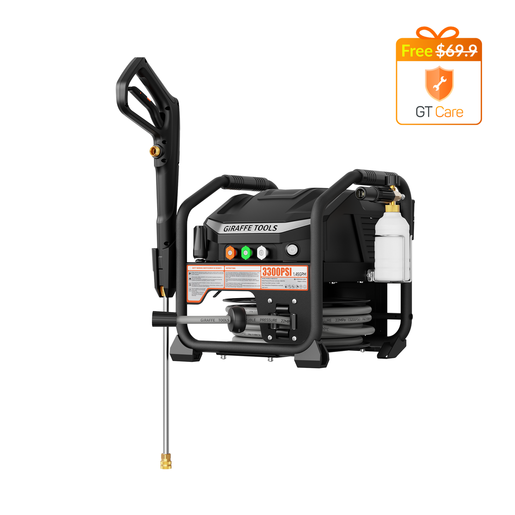 Giraffe Tools Crossfalls Retractable Pressure Washer Max Features