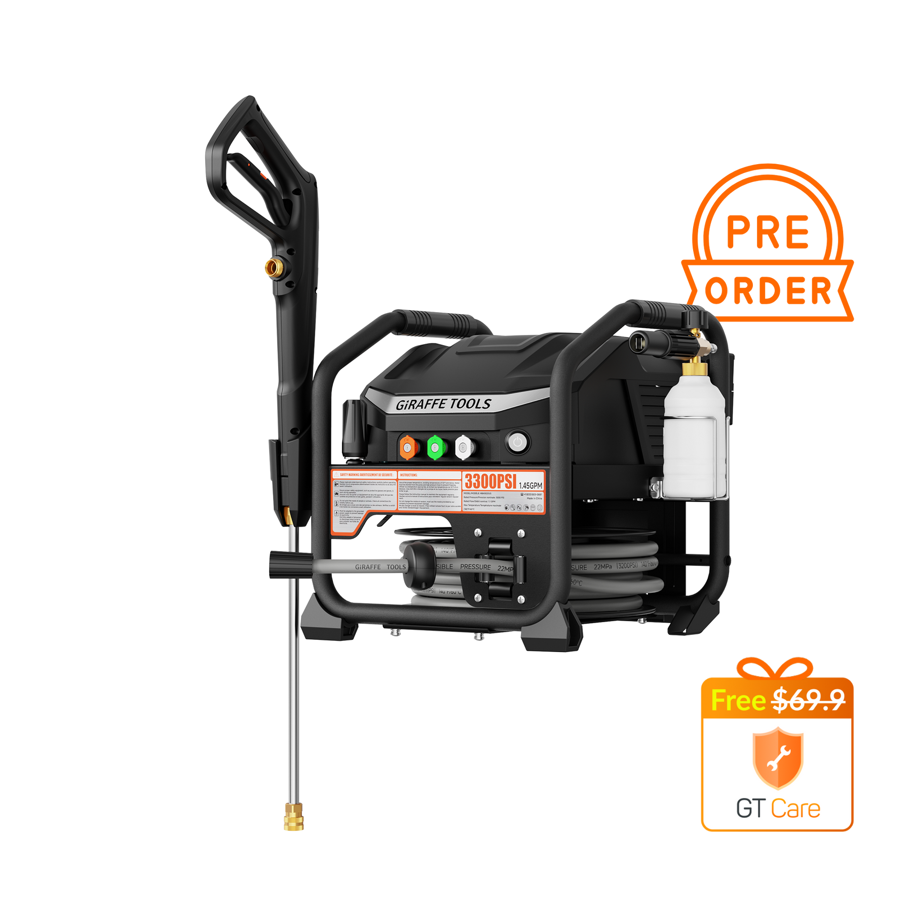 Giraffe Tools Crossfalls Retractable Pressure Washer Max Features