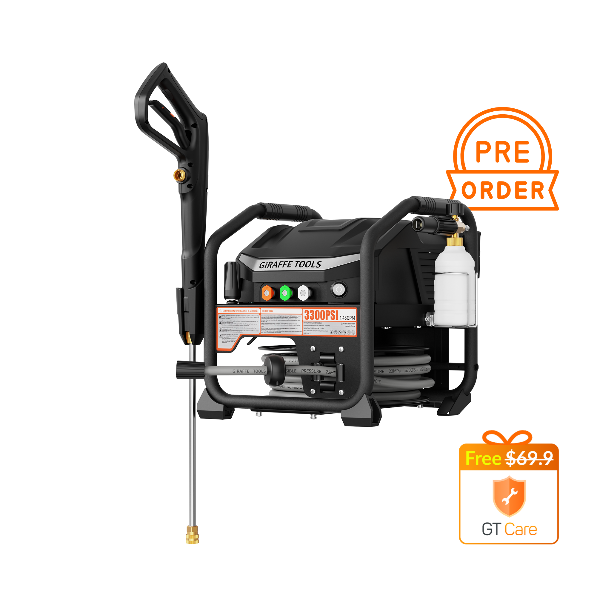 Giraffe Tools Crossfalls Retractable Pressure Washer Max Features