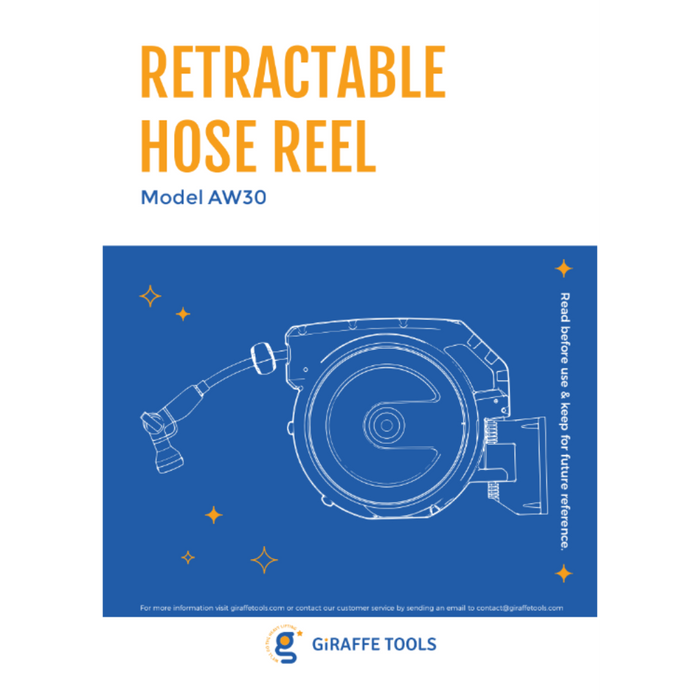 Retractable Garden Hose Reel-5/8in-90ft