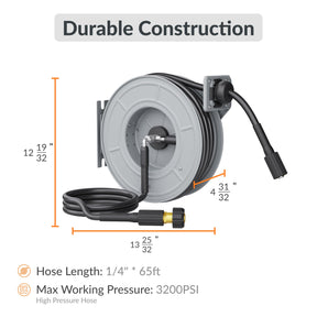 Retractable Pressure Hose Reel-1/4in