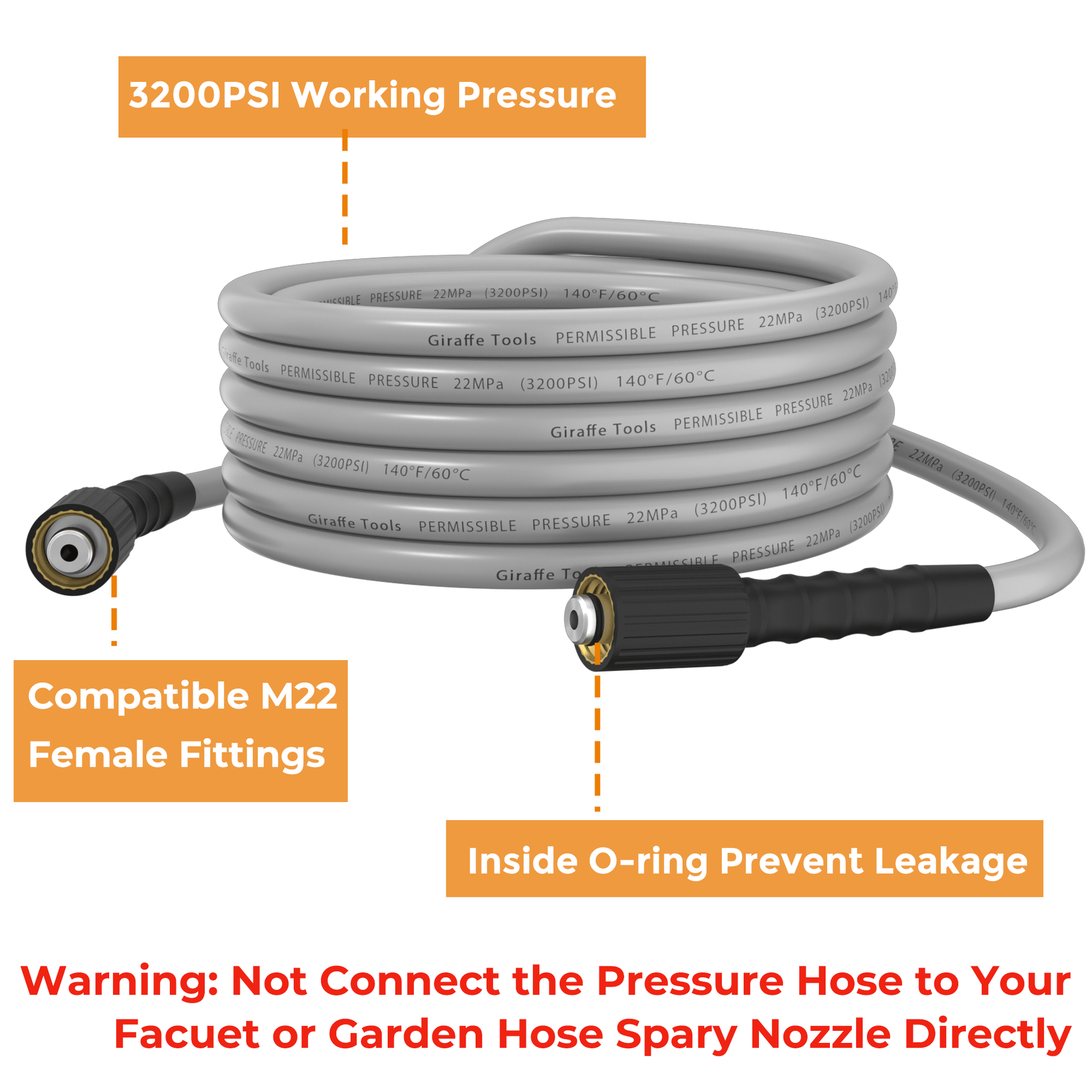 Flexible power washer deals hose