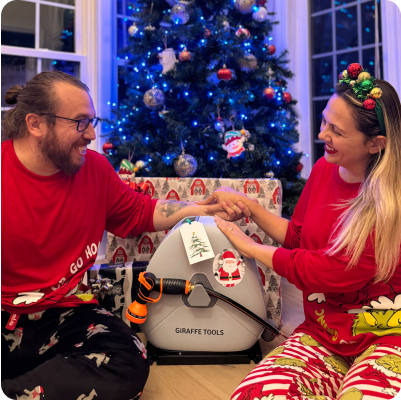 Giraffe Tools Ground-Mounted Retractable Hose Reel