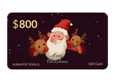 Giraffe Tools Christmas Gift Card