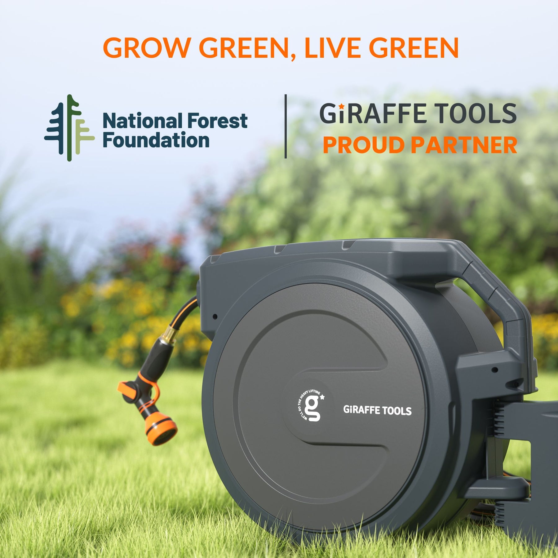 Giraffe Tools Retractable Garden Hose Reels