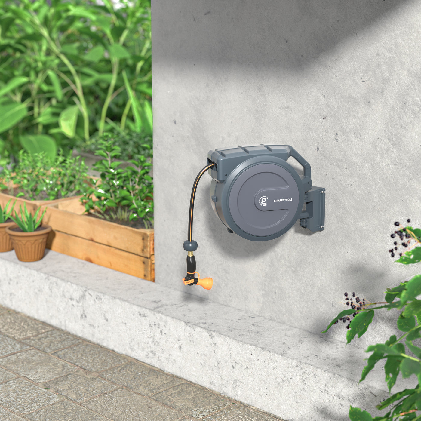 Retractable Garden Hose Reel | Giraffe Tools