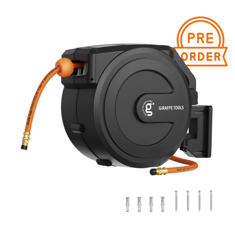 Retractable Air Hose Reel-PP Housing-3/8in-50ft