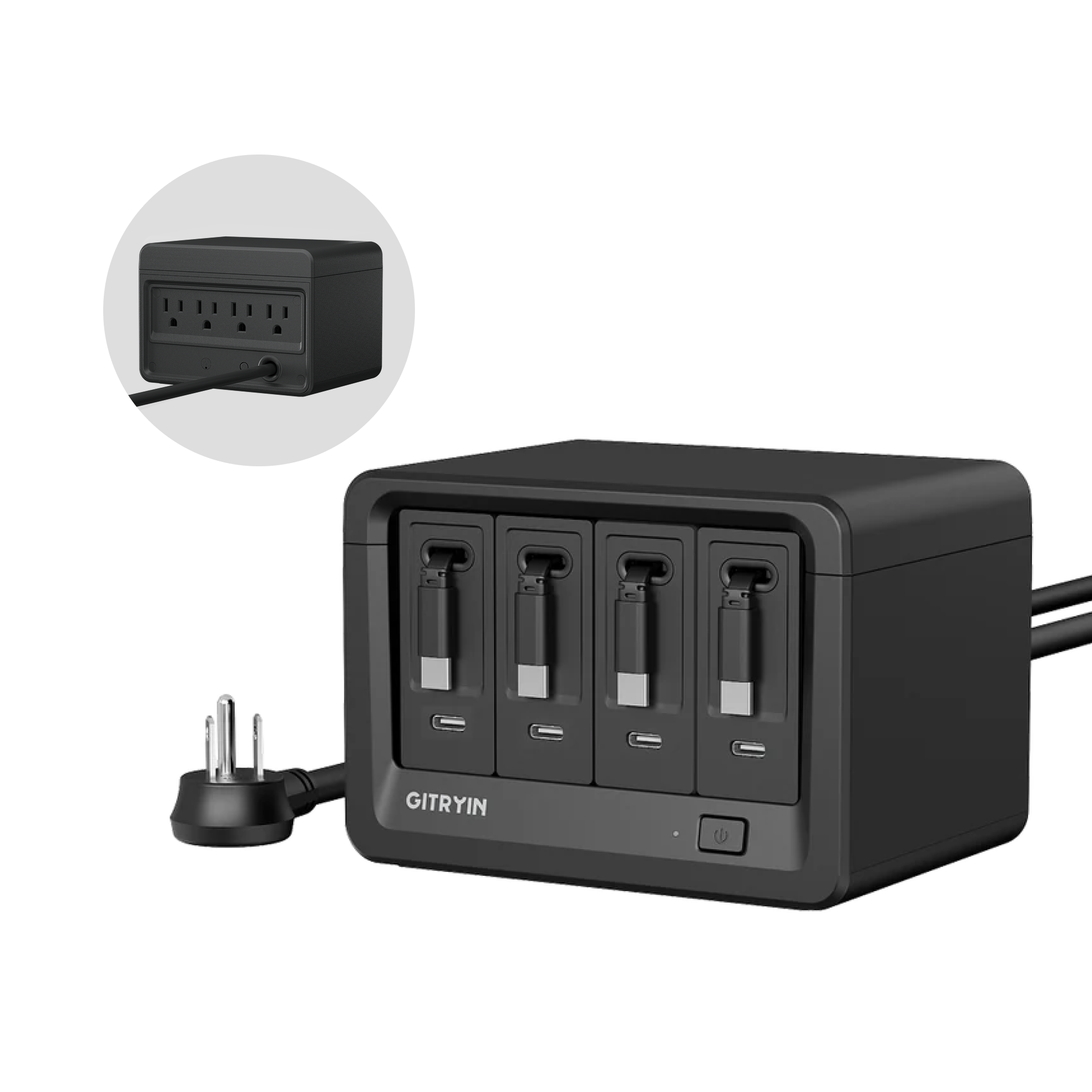 Gitryin Desktop Charging Station 12-in-1 Black Features